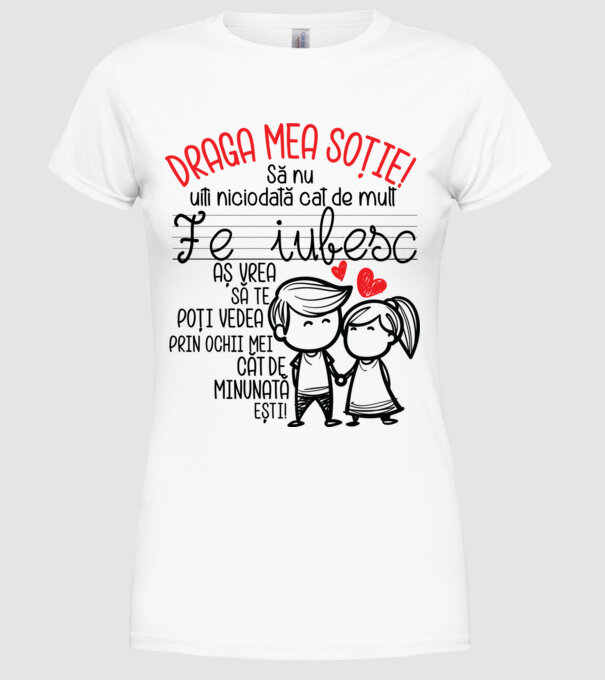dragul meu soț javitott2411 model alb pe tricou