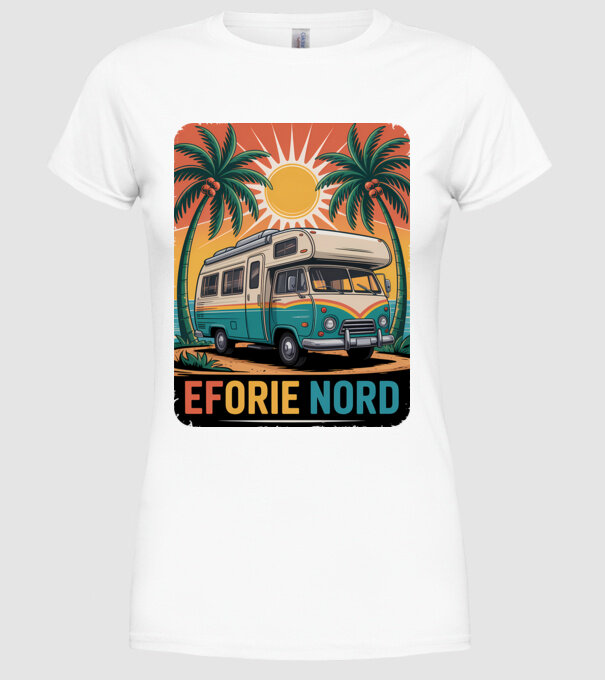 Eforie Nord model alb pe tricou