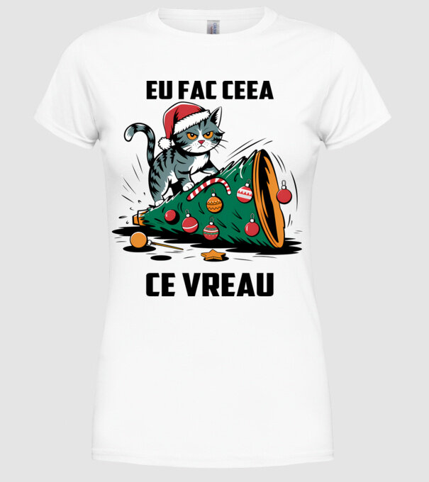 Eu fac ceea ce vreau Alb model alb pe tricou