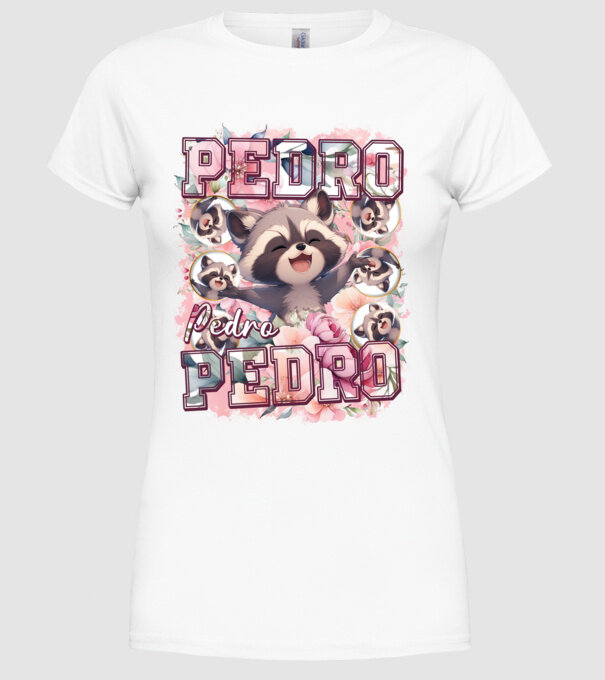 Girly Pedro model alb pe tricou