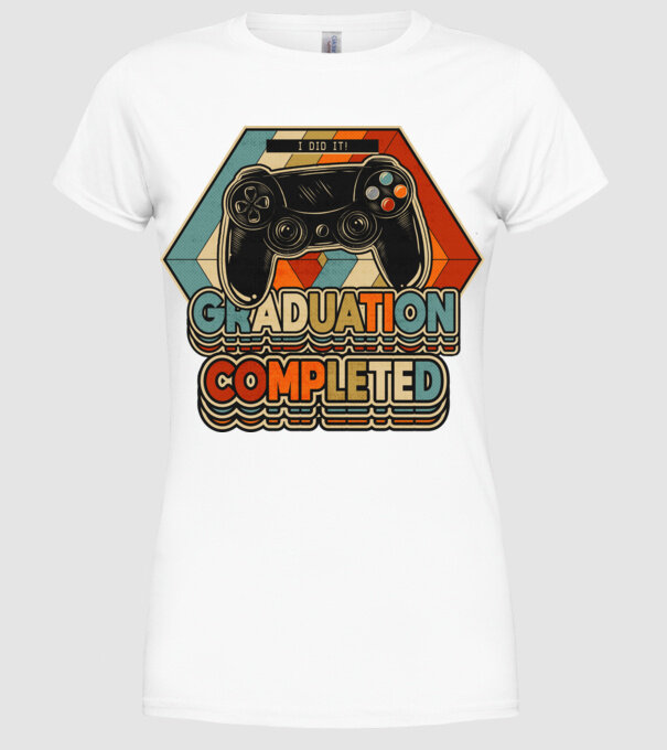 Graduation Completed model alb pe tricou