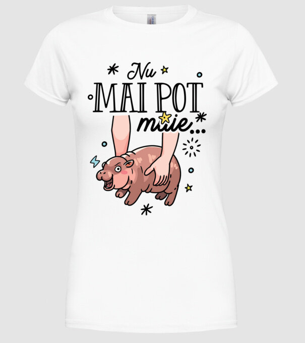 Nu mai pot muie... model alb pe tricou