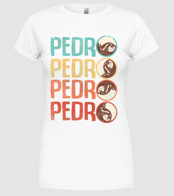 Pedro Pedro retro model alb pe tricou