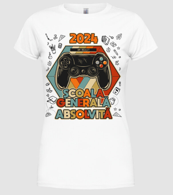 școala generală școala generală model alb pe tricou