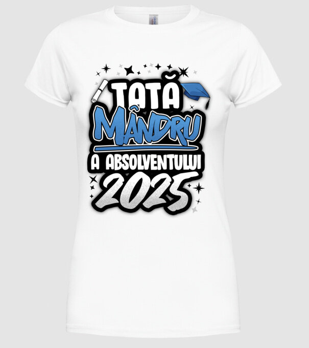 Tată MÂNDRU a absolventului model alb pe tricou