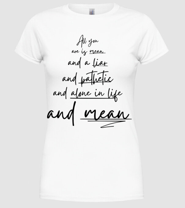Taylor Swift all you model alb pe tricou