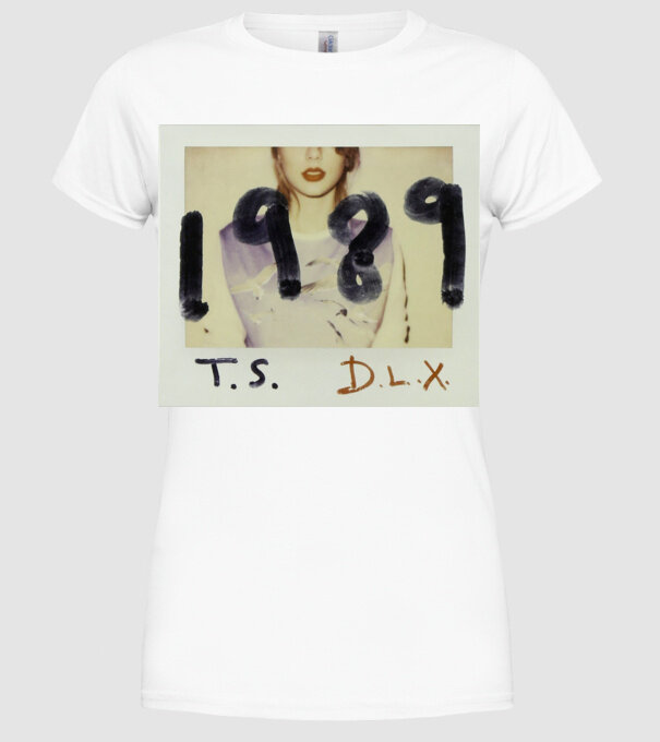 Taylor Swift polaroid model alb pe tricou