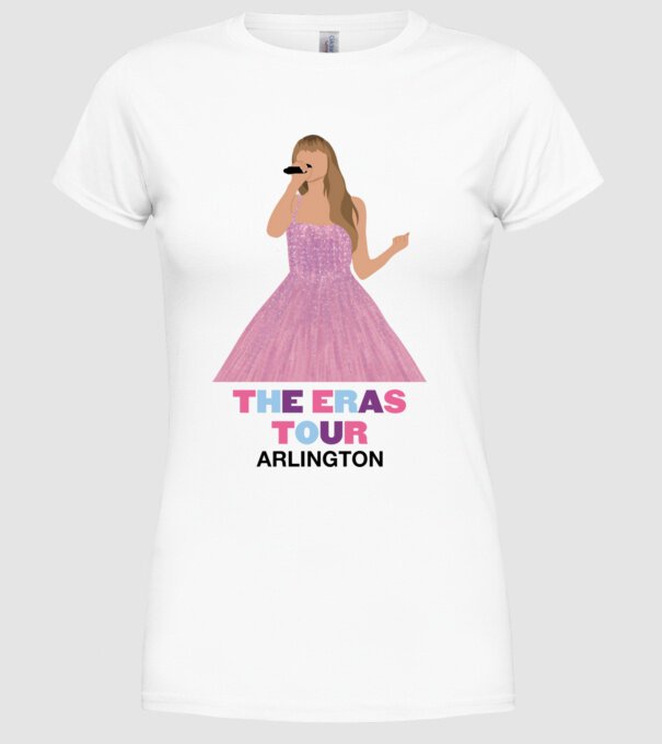 Taylor Swift The Eras Tour Arlington model alb pe tricou