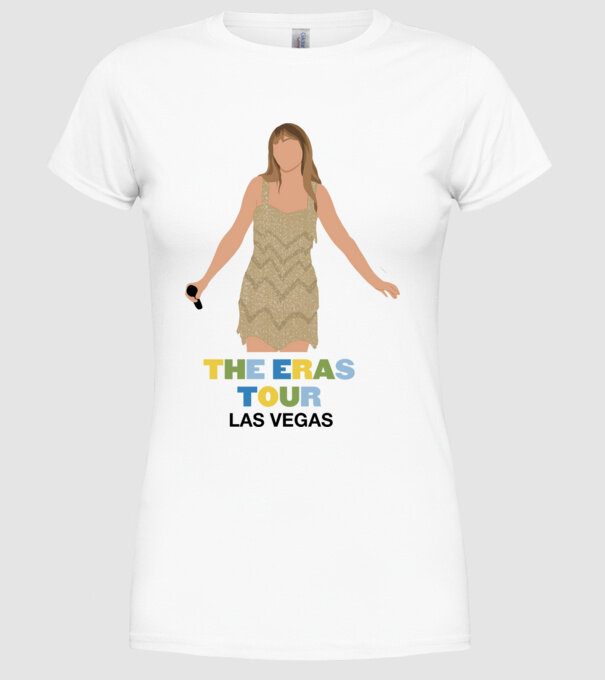 Taylor Swift The Eras Tour Las Vegas model alb pe tricou