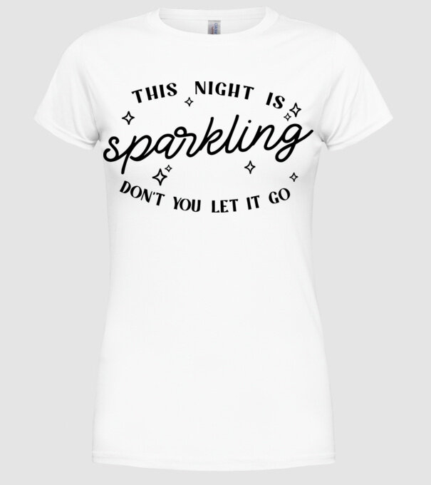 Taylor Swift This night is sparkling model alb pe tricou
