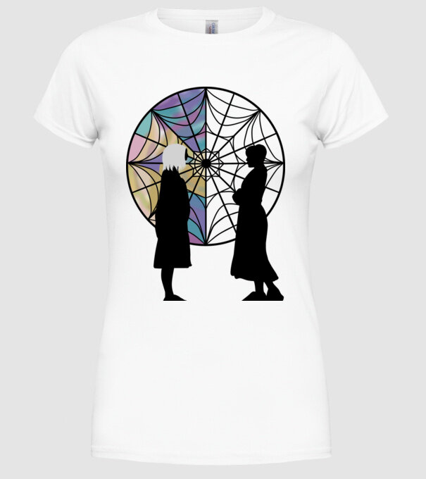 Wednesday Friendship model alb pe tricou