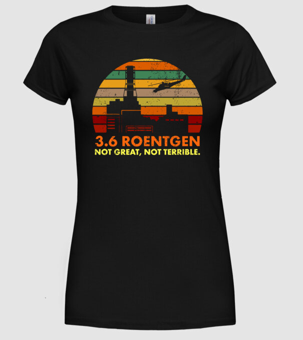 3.6 roentgen model negru pe tricou