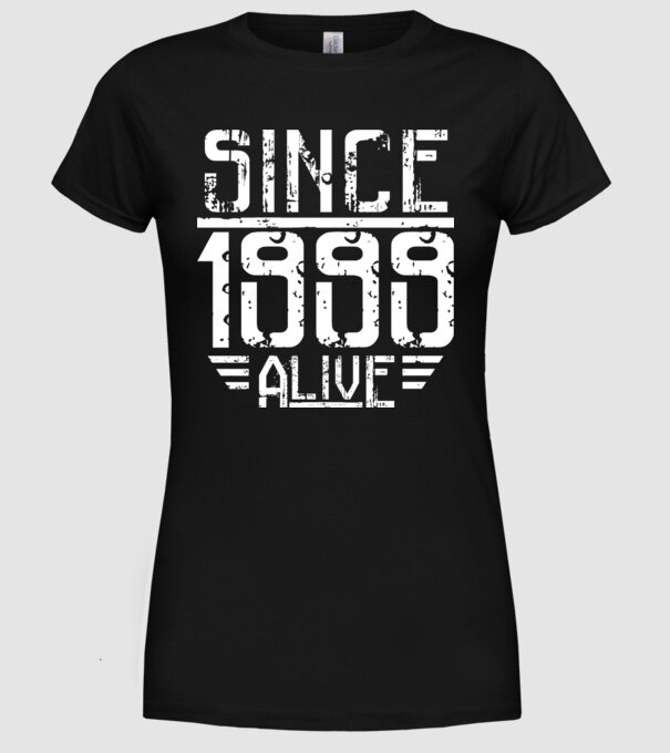 Alive since 1999 model negru pe tricou