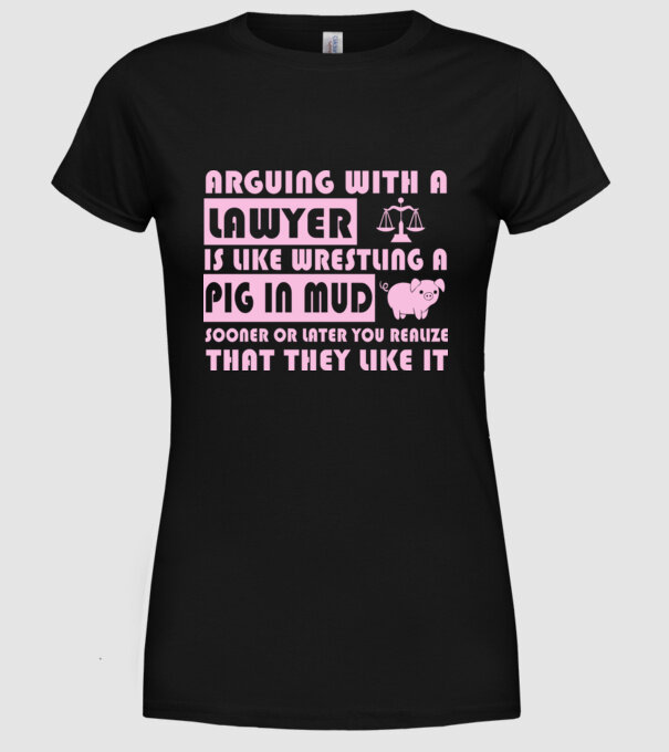 Arguing with a lawyer model negru pe tricou