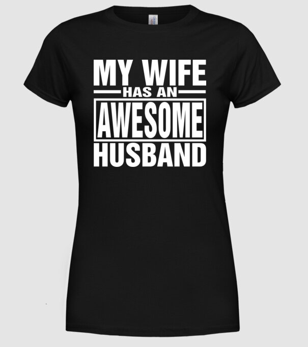 Awesome husband model negru pe tricou