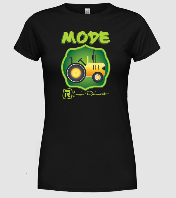 Baby tractor model negru pe tricou