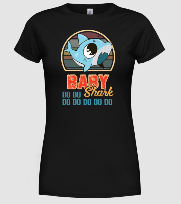 BabyBOY shark model negru pe tricou