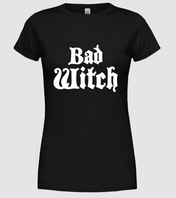 Bad Witch tricou cuplu model negru pe tricou