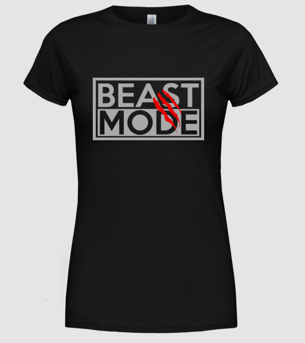 Beast mode model negru pe tricou