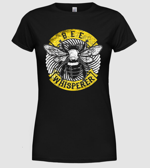 Bee Whisperer model negru pe tricou