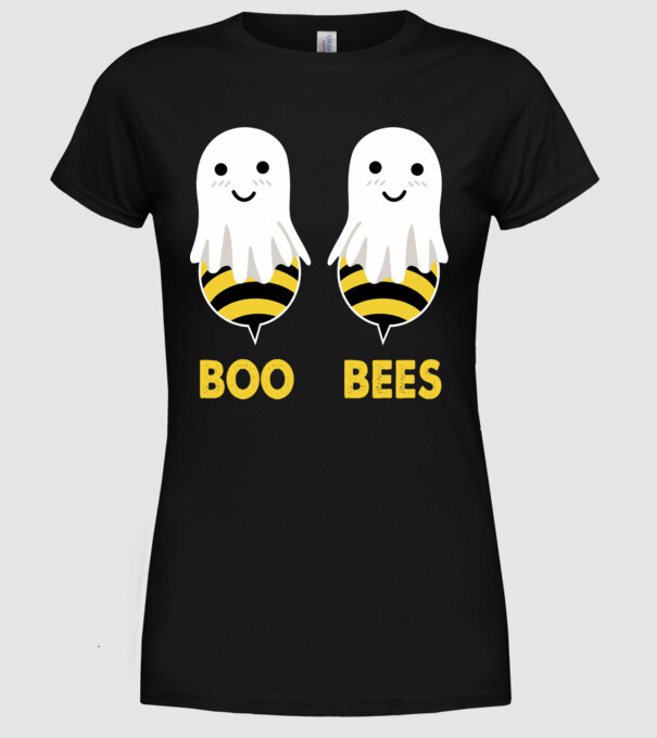 Boo bees model negru pe tricou