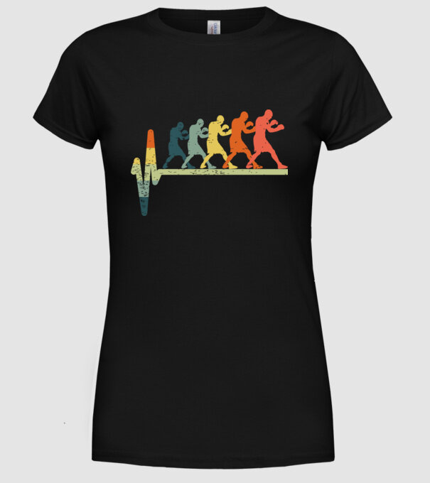 Box EKG model negru pe tricou