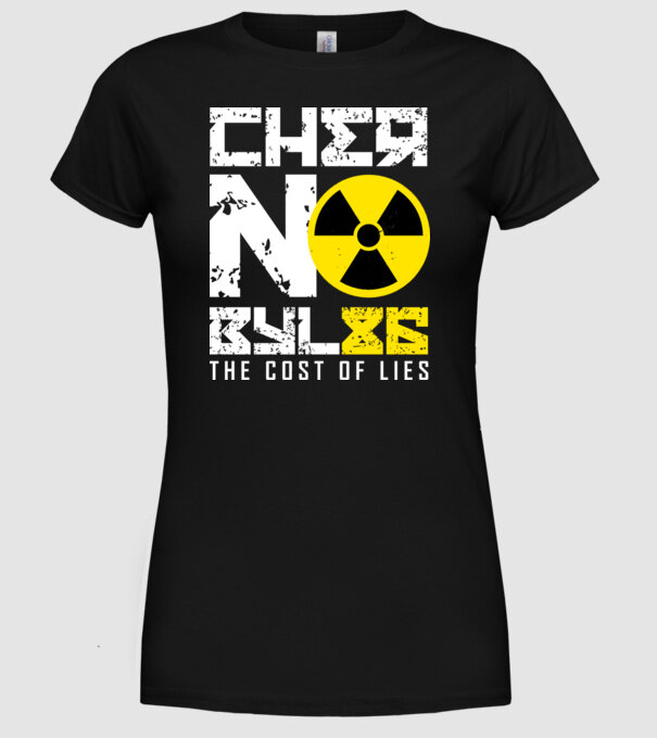 'Chernobyl ''86 3 culori' model negru pe tricou