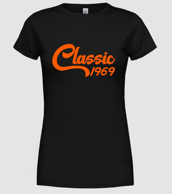 Classic 1969 model negru pe tricou