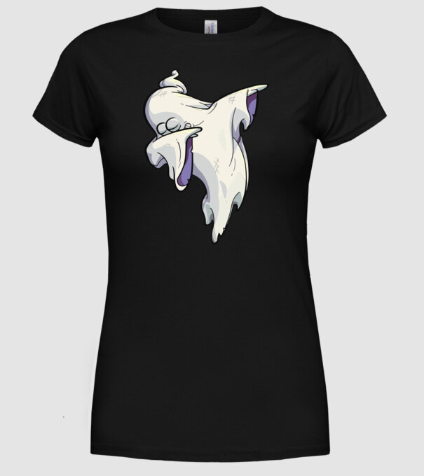 Dab ghost model negru pe tricou