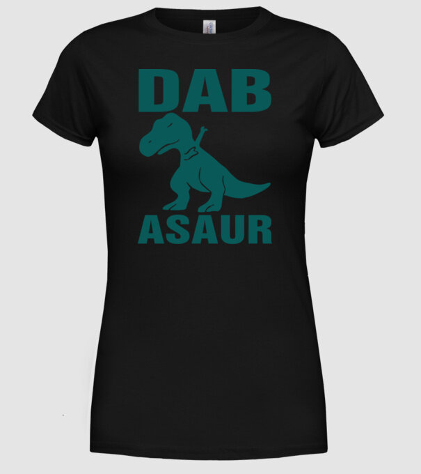 Dabasaur model negru pe tricou