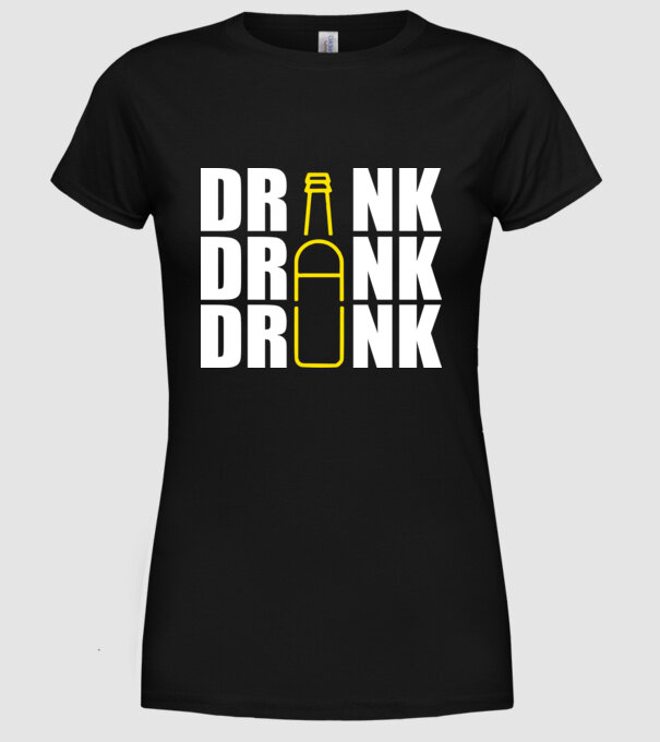 Drink drank drunk model negru pe tricou