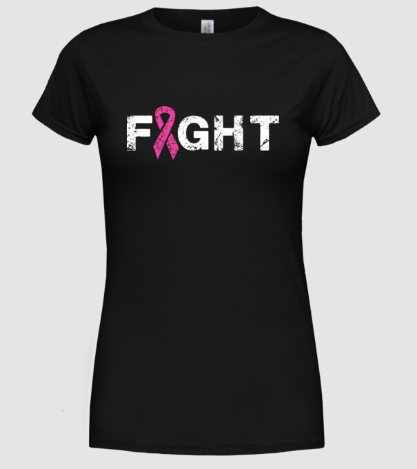 Fight model negru pe tricou