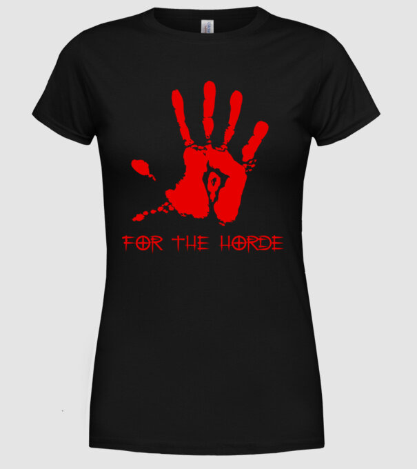 For The Horde Hand model negru pe tricou