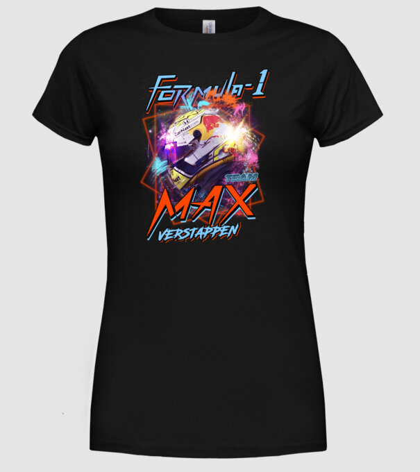 FORMULA 1 VERSTAPPEN model negru pe tricou