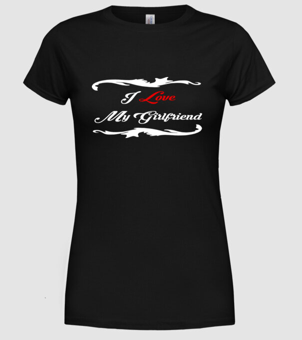 Girlfriend model negru pe tricou