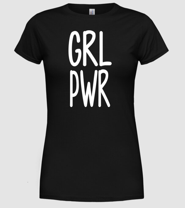 Girl Power model negru pe tricou
