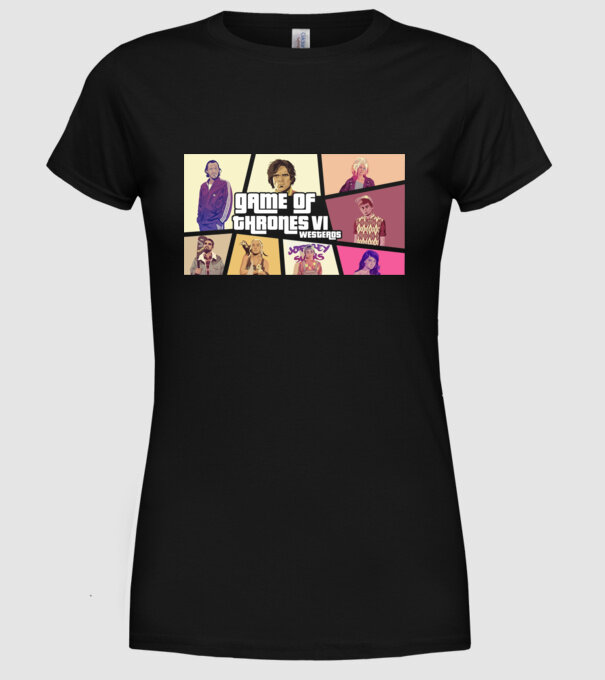 GTA game of thrones model negru pe tricou