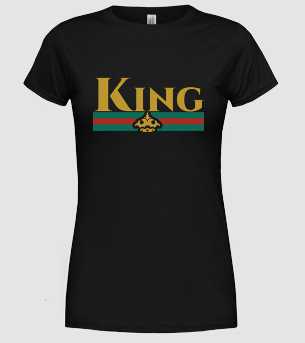 Gucci king model negru pe tricou