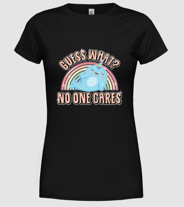 Guess what narval model negru pe tricou