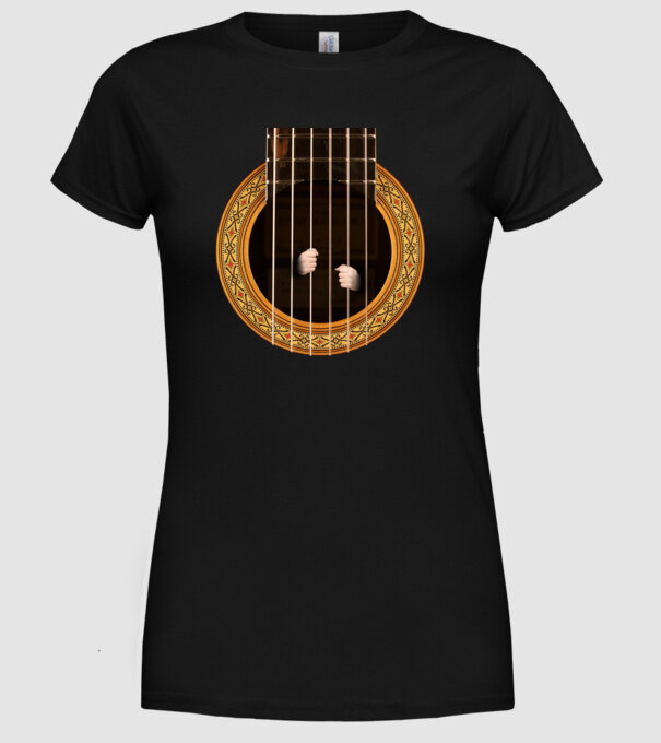 Guitar prison model negru pe tricou