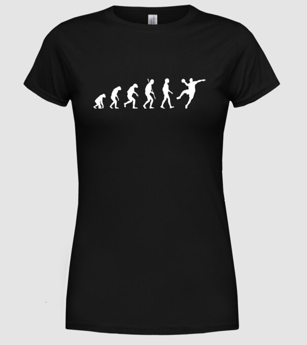 Handball evolution model negru pe tricou