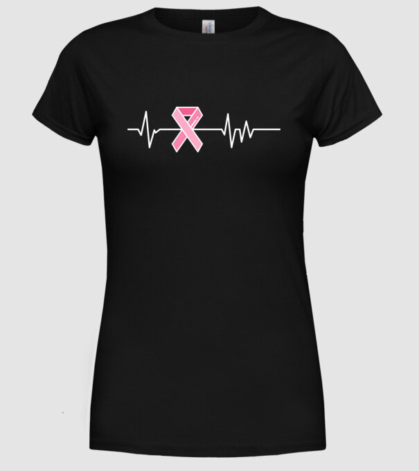 Heartbeat faith model negru pe tricou
