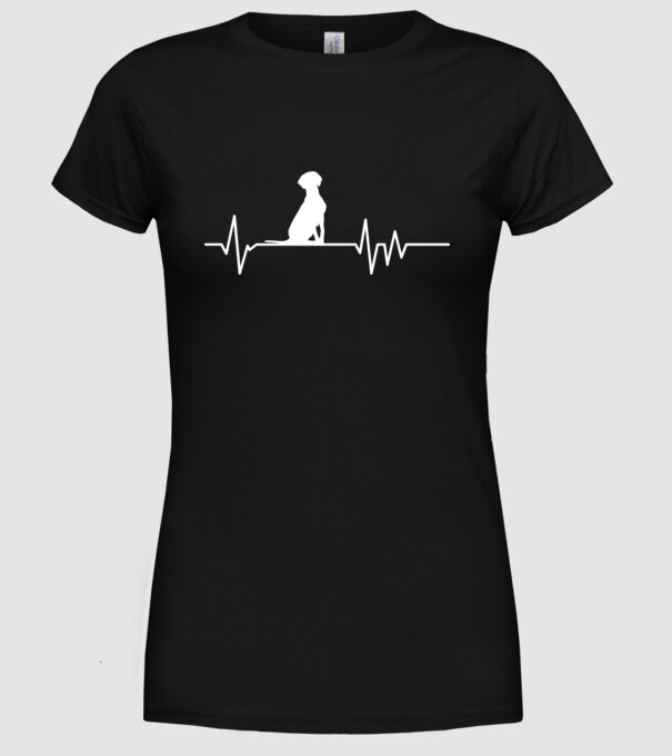 Heartbeat silueta Vijla model negru pe tricou