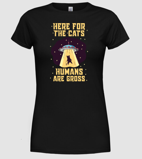 Here for the cats model negru pe tricou