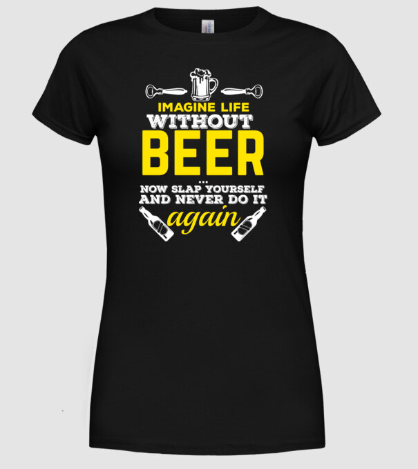 Imagine life model negru pe tricou