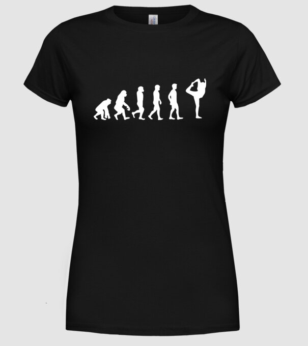 Yoga evoluție model negru pe tricou
