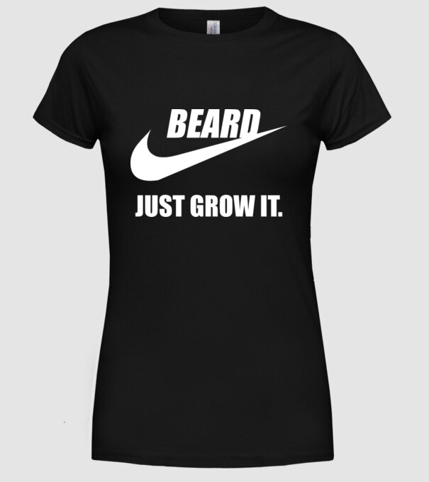 Just Grow It! model negru pe tricou