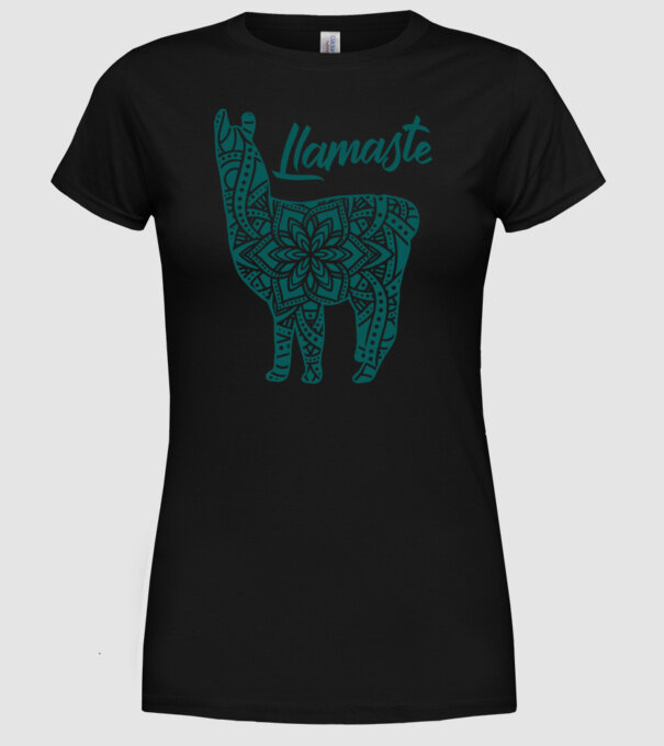 Lamaste unicolor model negru pe tricou