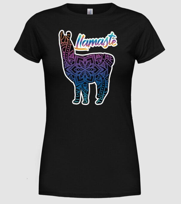 Lamaste color2-01 model negru pe tricou