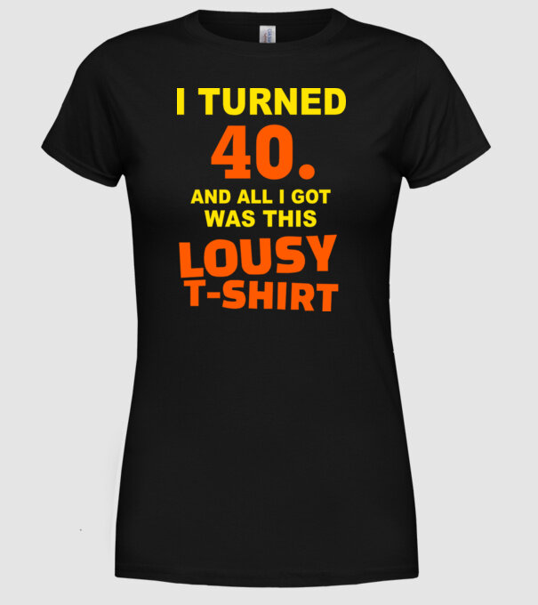 Lousy T-shirt 40 model negru pe tricou